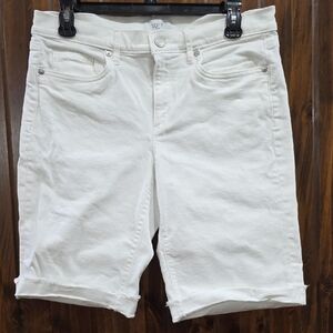 LOFT White Jean Shorts